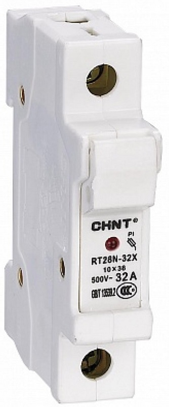 Держатель плавких вставок с индикацией CHINT 1п RT28N-32X 10х38мм фото Держатель плавких вставок с индикацией CHINT 1п RT28N-32X 10х38мм картинка